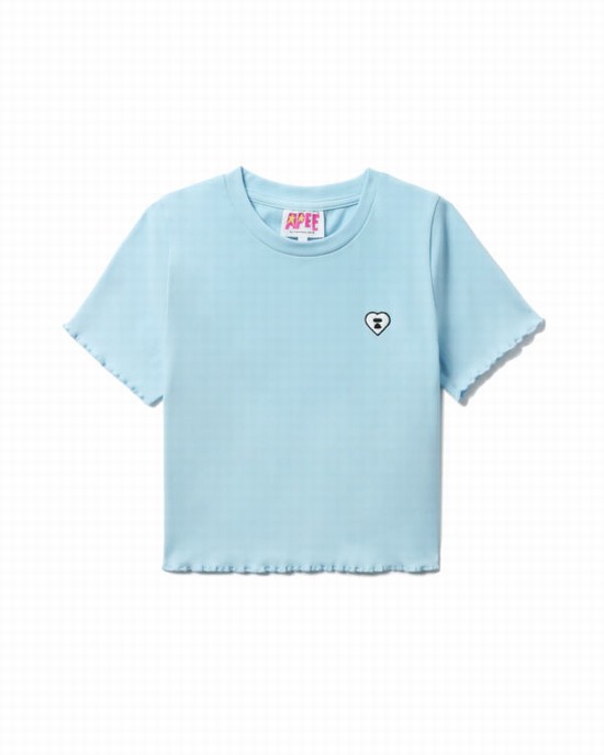 Dámské Halenka Bape Cropped logo Blankyt | 03451TEIX