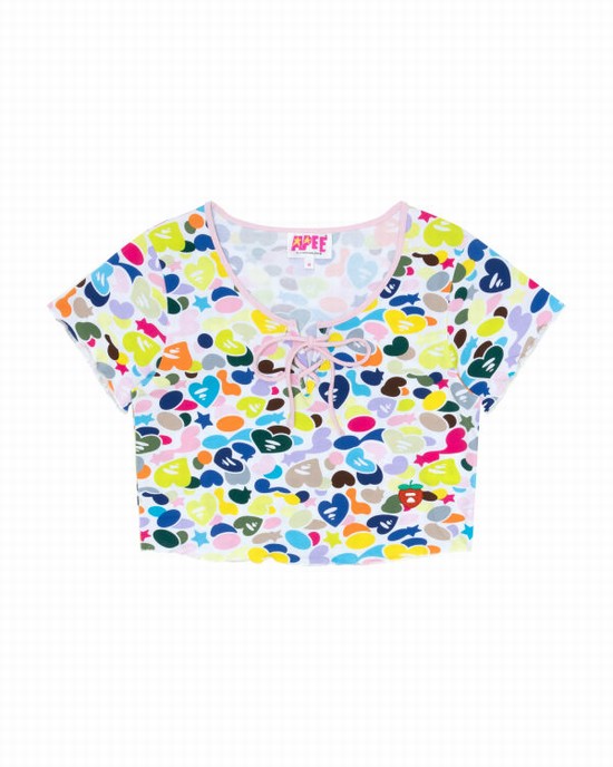 Dámské Halenka Bape Krajkové-up cropped Viacfarebný | 70836UHAT