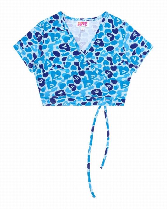 Dámské Halenka Bape Printed Blankyt | 54692ASQU