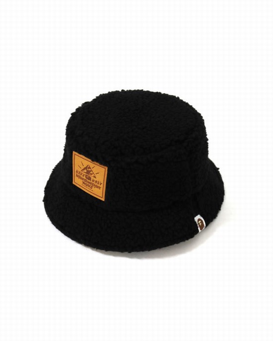 Dámské Klobouky Bape 1st Camo Boa Reversible Bucket Černé | 94862YXJO