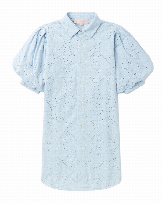 Dámské Košile Bape Eyelet dolly Světle Blankyt | 68921NYMF