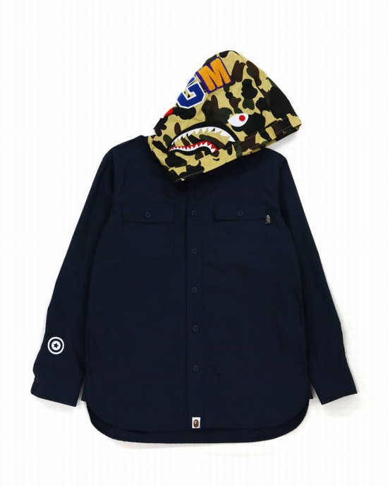 Dámské Mikiny S Kapucí Bape 1st Camo Shark Blankyt | 06918CNLY