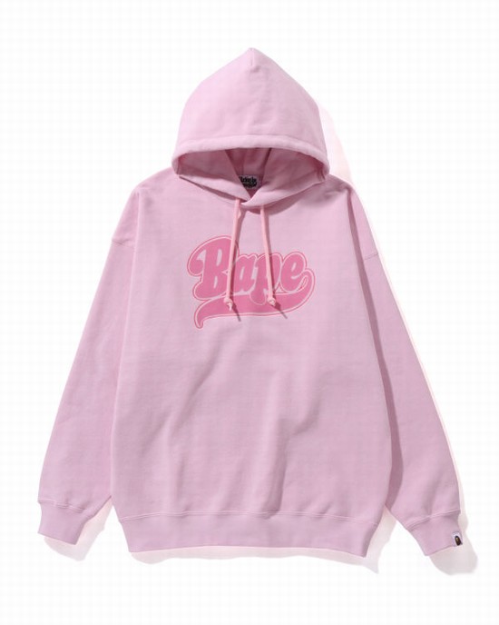 Dámské Mikiny S Kapucí Bape Oversized Pullover Růžové | 37180FKDH