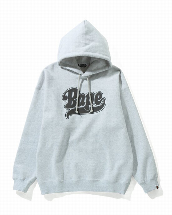 Dámské Mikiny S Kapucí Bape Oversized Pullover Světle Šedé | 84530EVTX