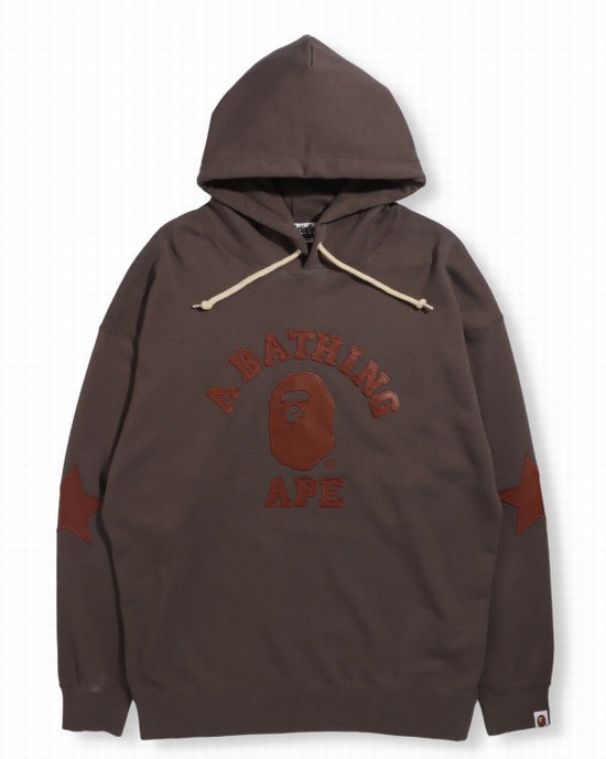 Dámské Mikiny S Kapucí Bape Patched Oversized Pullover Šedé | 56312BVED