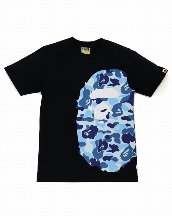 Dámské Tričko Bape ABC Camo Side Big Ape Head Černé | 69781TBJE