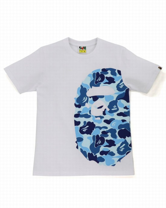 Dámské Tričko Bape ABC Camo Side Big Ape Head Bílé | 80236EIAZ