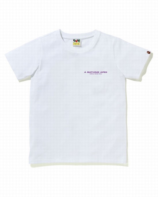 Dámské Tričko Bape A Bathing Ape Line Camo Bílé | 06953URPD