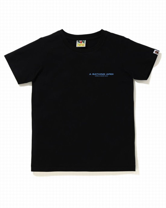 Dámské Tričko Bape A Bathing Ape Line Camo Černé | 75291DEVO