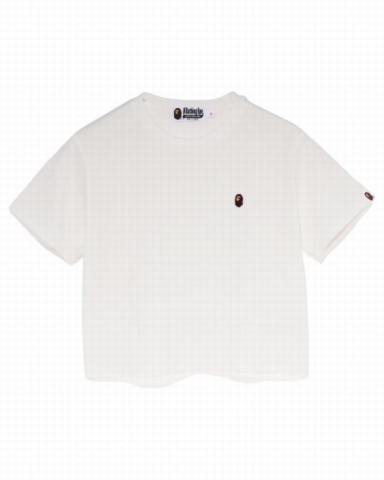 Dámské Tričko Bape Ape Head One Point Mini Bílé | 59618KINJ