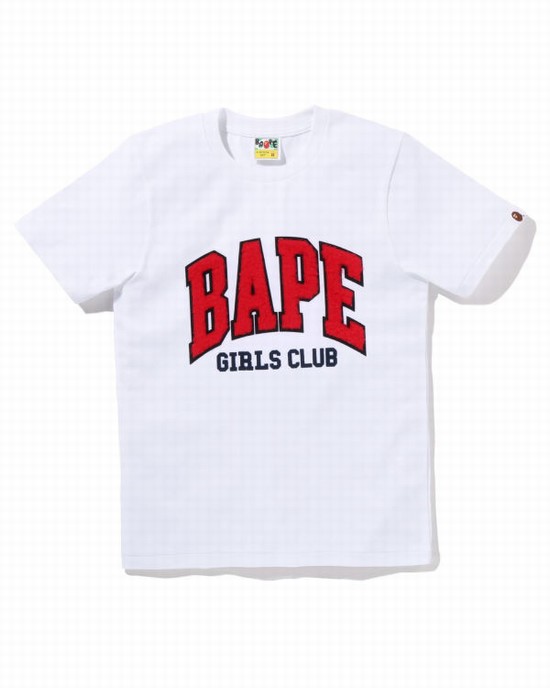 Dámské Tričko Bape Boa Fleece Girls Bílé | 95846SZCG