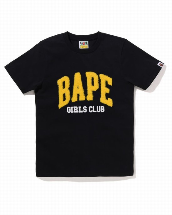 Dámské Tričko Bape Boa Fleece Girls Černé | 18035OHRM