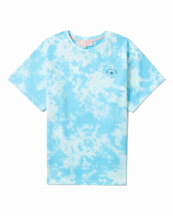 Dámské Tričko Bape Logo-dye Blankyt | 01372UDJC