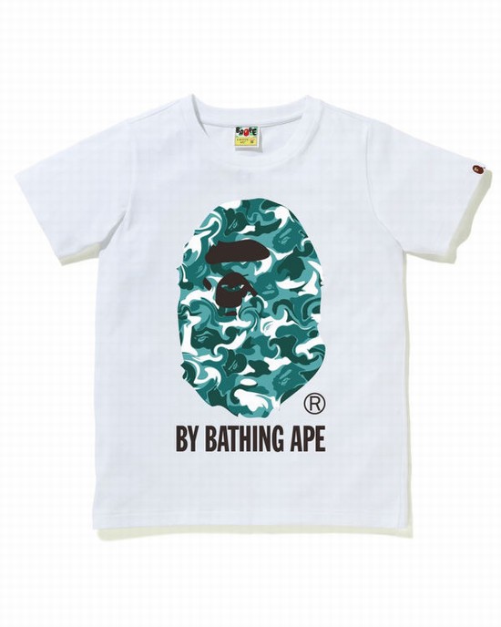 Dámské Tričko Bape Marble Camo Bílé | 21467ASFC