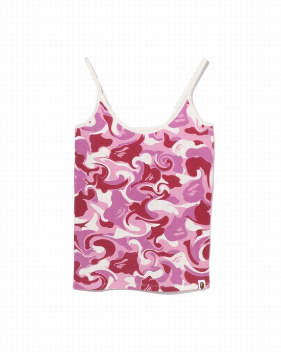 Dámské Tričko Bape Marble Camo Camisole Růžové | 94215HFKQ