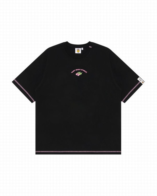 Dámské Tričko Bape Milo boxy fit Černé | 85932SMKA