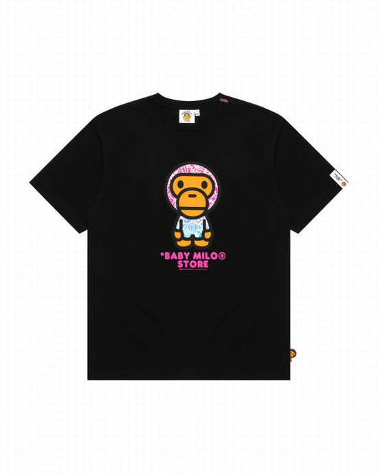 Dámské Tričko Bape Milo Černé | 65731GWTB