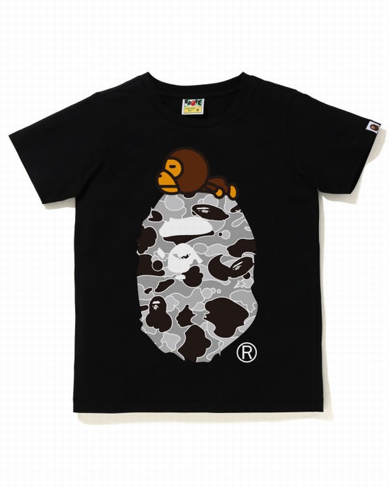 Dámské Tričko Bape STA Camo Milo On Big Ape Černé | 46819QVGL