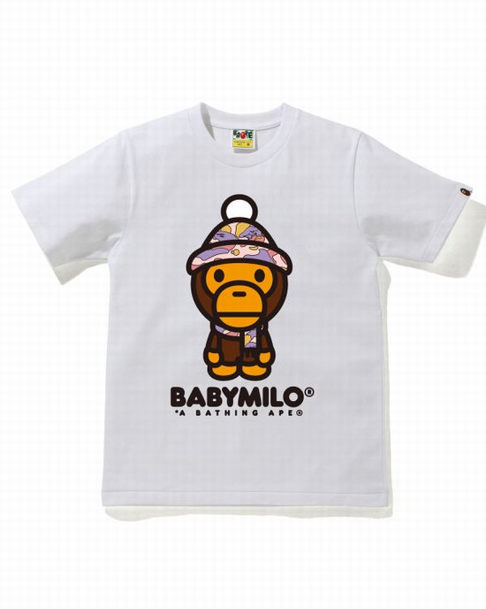 Dámské Tričko Bape STA Camo Milo Zimní Bílé | 02869NPIU