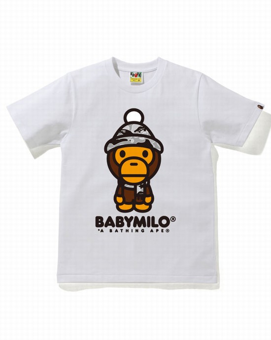 Dámské Tričko Bape STA Camo Milo Zimní Bílé | 93824VDJU