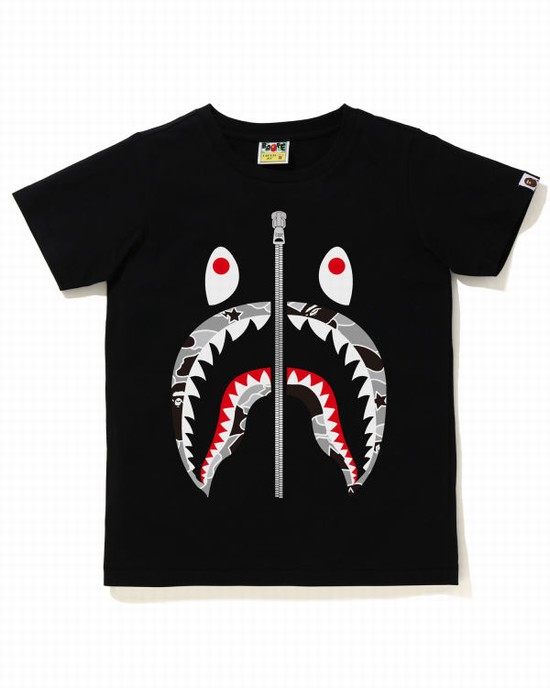 Dámské Tričko Bape STA Camo Shark Černé | 82357OPTN