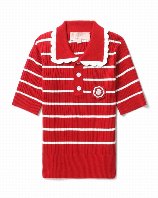 Dámské Tričko Bape Stripe Světle Červené | 85971IDMU