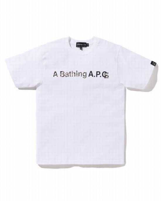 Dámské Tričko Bape X A.P.C. A Bathing Ape Široké Bílé | 40657GNTR