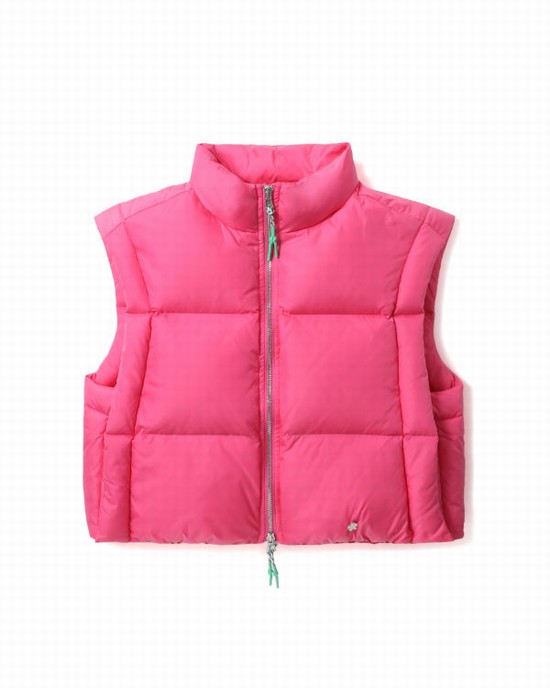 Dámské Vesty Bape Cropped padded Růžové | 16790FYAT