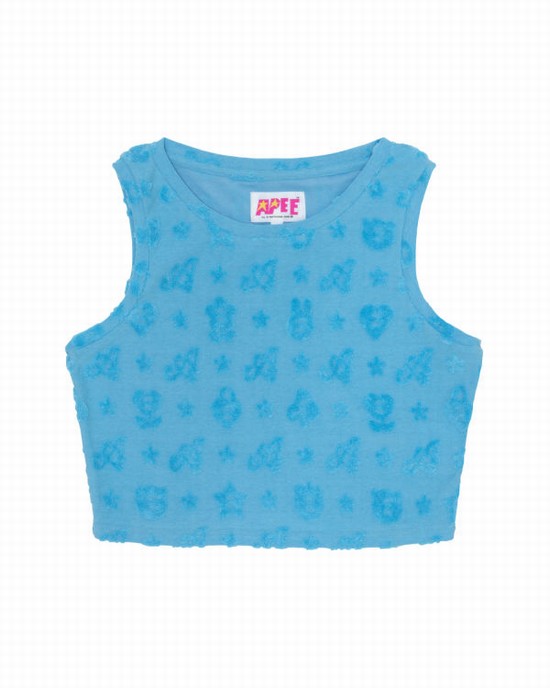 Dámské Vesty Bape Cropped pattern Světle Blankyt | 19048NWAM