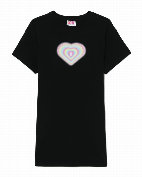 Dámské Šaty Bape Grafická Černé | 93582ZOBR