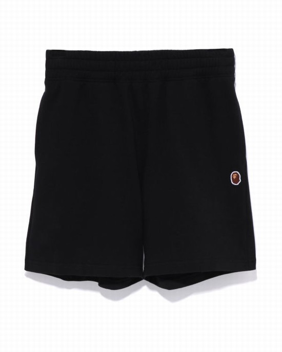 Dámské Šortky Bape Ape Head One Point Oversized Černé | 69310SBPL