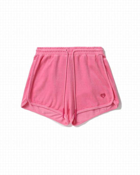 Dámské Šortky Bape Towelling track Růžové | 94750LHXD