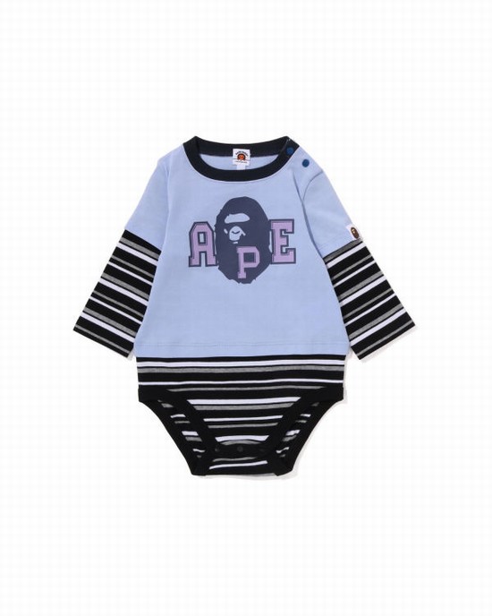 Dětské Body Bape Hoop Ape Head Layered Blankyt | 29680IHMQ