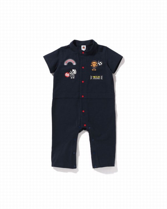 Dětské Body Bape Milo Závodní Romper Tmavě Blankyt Blankyt | 52638NTRX