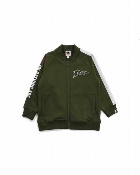Dětské Bundy Bape Jersey Zelene | 32906OCPI