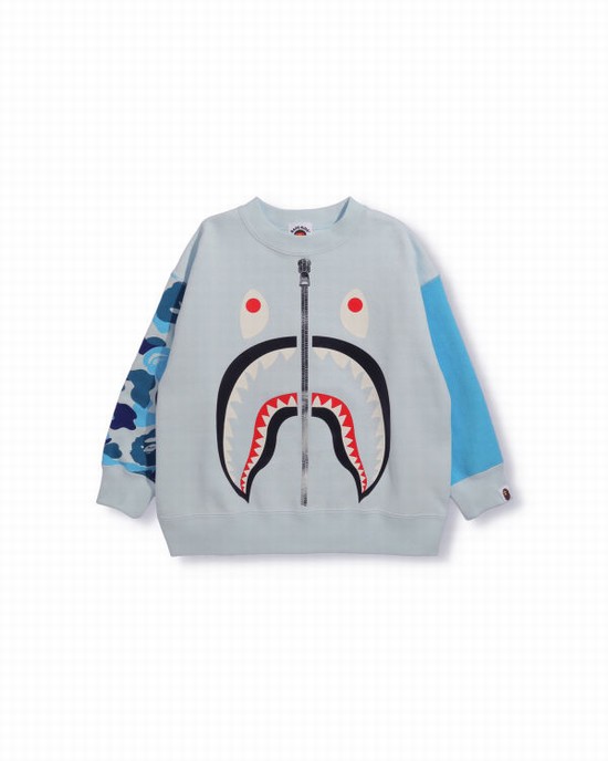 Dětské Mikiny Bape Big ABC Camo Shark Oversized Crew Neck Blankyt | 39754KVQS