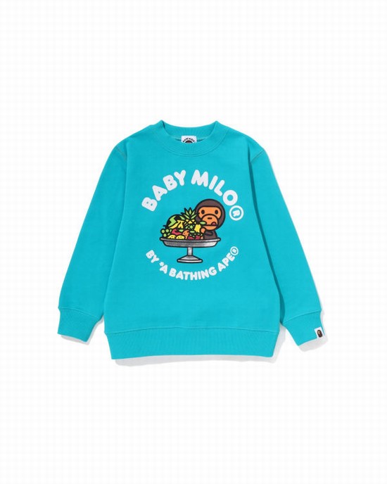 Dětské Mikiny Bape Milo Fruit Crewneck Mátově Zelená | 70138YNXI