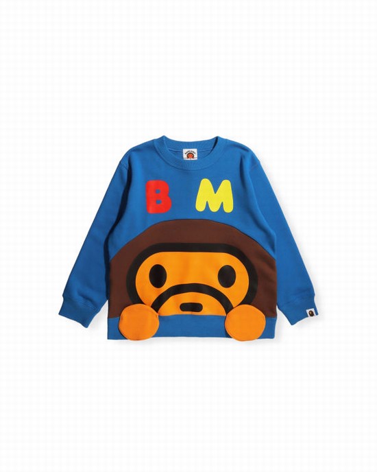 Dětské Mikiny Bape Milo crew neck Blankyt | 46789AGSE