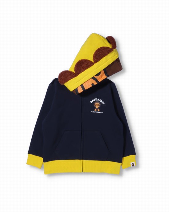Dětské Mikiny S Kapucí Bape Milo Friends Zip Blankyt | 53418UWBI