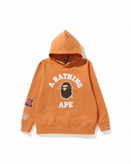 Dětské Mikiny S Kapucí Bape Multi Fonts Pullover JR Oranžové | 45793HUPM