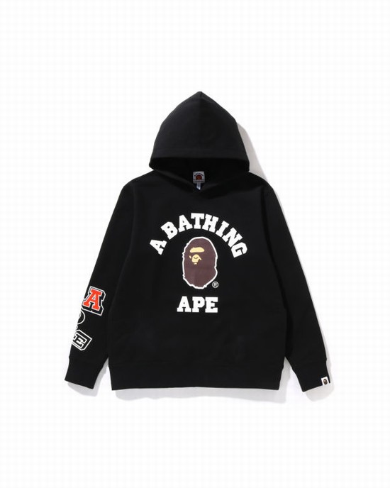 Dětské Mikiny S Kapucí Bape Multi Fonts Pullover JR Černé | 67150KFUG