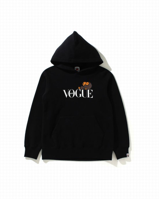 Dětské Mikiny S Kapucí Bape X Vogue Milo Pullover Černé | 07314LUPR