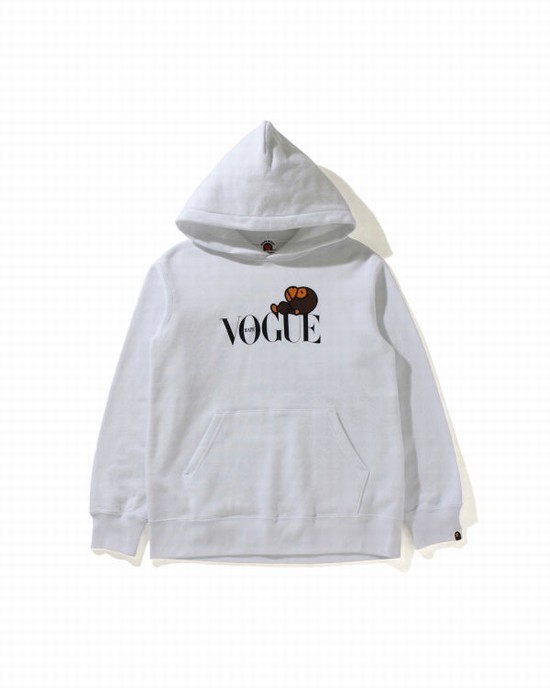 Dětské Mikiny S Kapucí Bape X Vogue Milo Pullover Bílé | 28573LKVJ