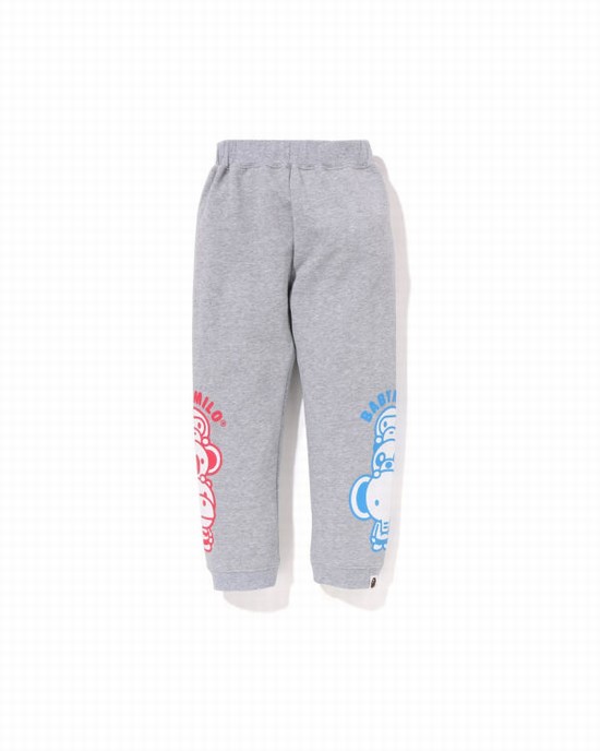 Dětské Tepláky Bape Milo Friends Šedé | 50896THKL