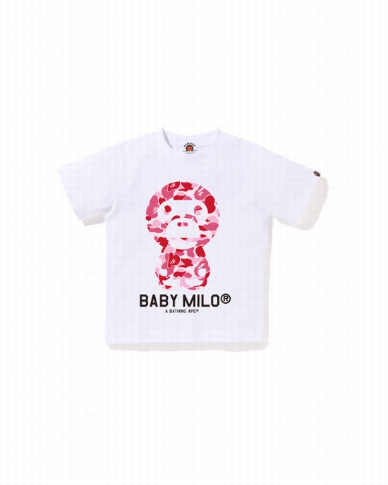 Dětské Tričko Bape ABC Camo Milo Bílé | 75486MZDF