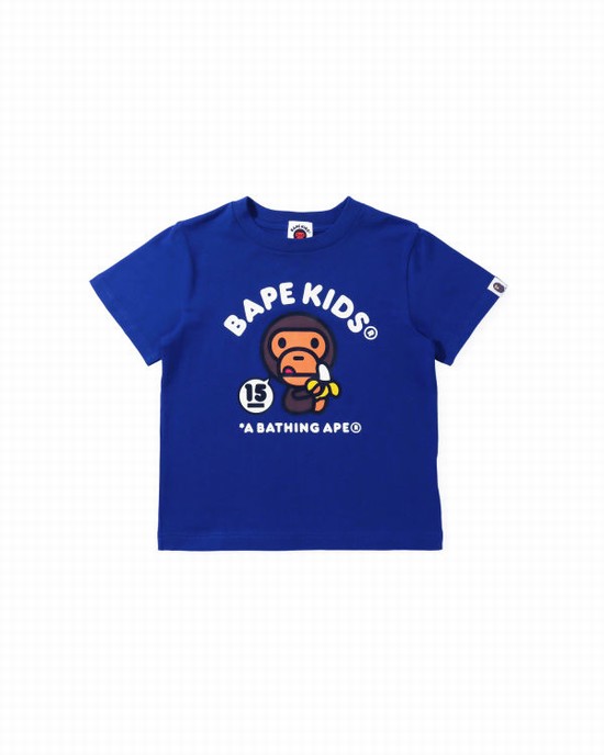 Dětské Tričko Bape BK15TH Anniversay Milo Blankyt | 67549BFCM