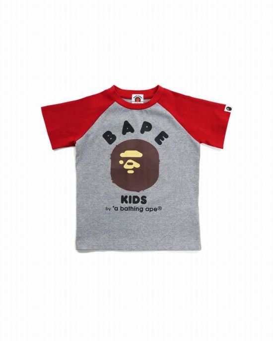 Dětské Tričko Bape BK15th Anniversary Ape Head Šedé | 13845MBEC