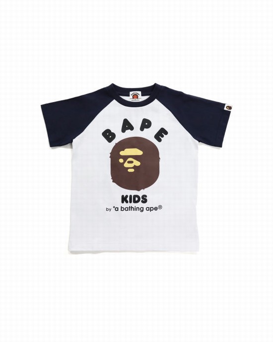 Dětské Tričko Bape BK15th Anniversary Ape Head Bílé | 94517FNMA