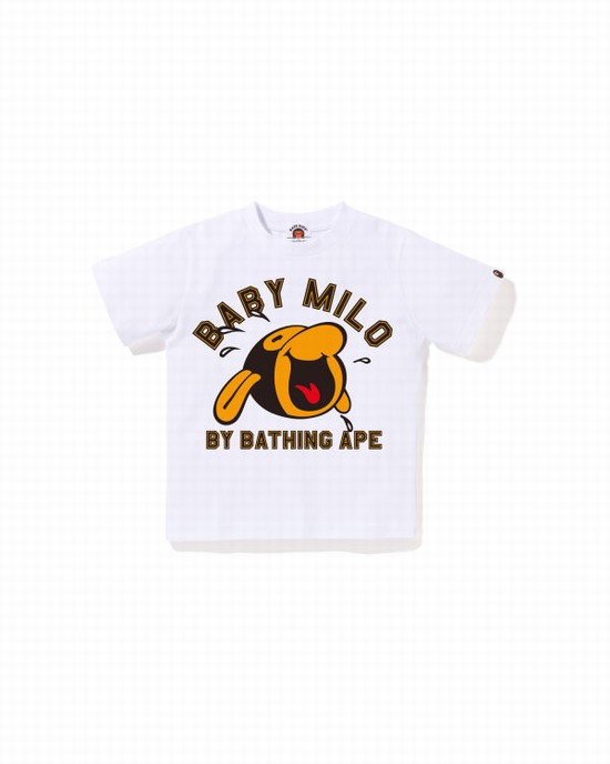 Dětské Tričko Bape Classic Milo Bílé | 10835SGJA