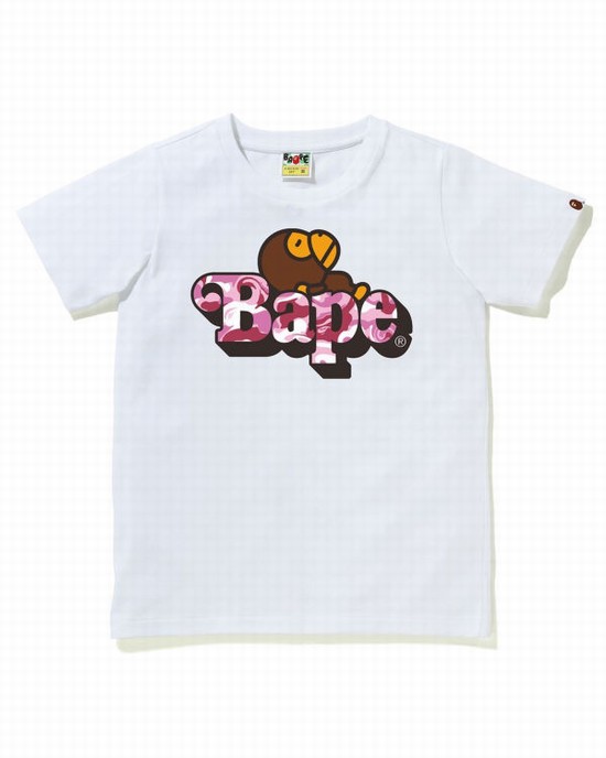 Dětské Tričko Bape Marble Camo Milo On Bílé | 54960MEDJ